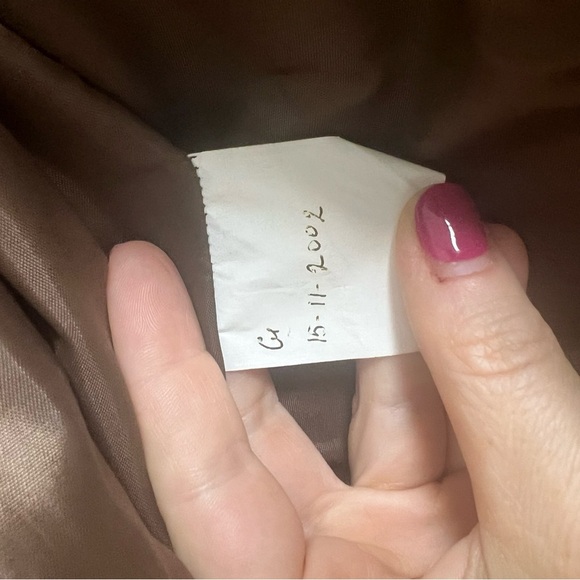 Vtg 80s Margaret Godfrey Dark Brown Fitted Leather Blazer Jacket Women's Size 8 - Picture 4 of 15